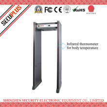 Waterproof 4LED light bar walk through metal detector for check body temperature